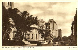 Sherbrooke Street, West Montreal, PQ Canada Quebec Postcard Postcard