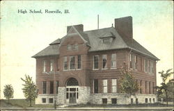 High School Roseville, IL Postcard Postcard