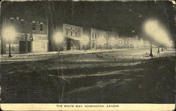 The White Way Hoisington, KS Postcard Postcard