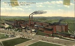 The Goodyear Tire And Rubber Company's Great Factory Akron, OH Postcard Postcard