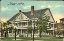 Governor's Mansion, 15th and H Lincoln, NE Postcard Postcard