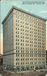 New City National Bank Building, 16th & Harney Sts. Postcard