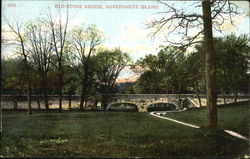 Old Stone Bridge, Government Island Postcard