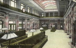 Interior Of D. L. & W. Station Scranton, PA Postcard Postcard