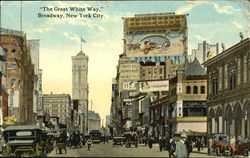 The Great White Way Broadway New York City, NY Postcard Postcard