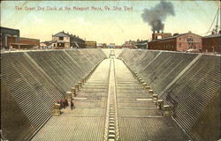 The Great Dry Dock At The Newport News Va. Ship Yard Virginia Postcard Postcard