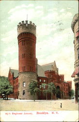 Regiment Armory Brooklyn, NY Postcard Postcard