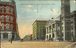 Court House And Courtland Hotel Postcard