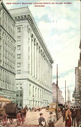 New County Building Looking North On Clark Street Postcard