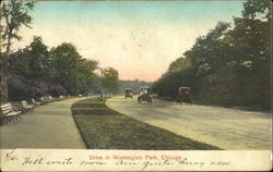 Drive In Washington Park Chicago, IL Postcard Postcard