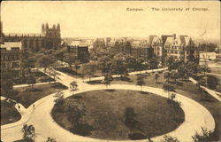 Campus, University of Chicago Illinois Postcard Postcard