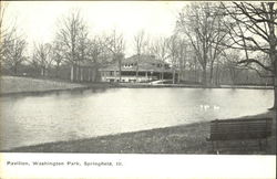 Pavilion, Washington Park Springfield, IL Postcard Postcard