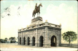 Grant Monument, Lincoln Park Chicago, IL Postcard Postcard