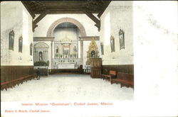 Interior Mission Guandalupe Juarez, Mexico Postcard Postcard