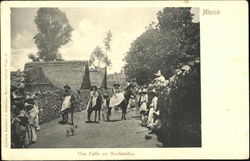 Una Calle En Xochimilco Mexico Postcard Postcard