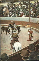 Mexican Bull Fight Postcard