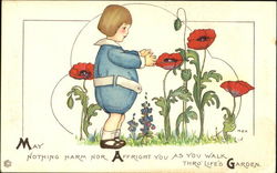 May Nothing Harm Nor Affright You As You Walk Thro Life's Garden Romance & Love Postcard Postcard