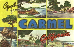 Greetings From Carmel California Postcard Postcard