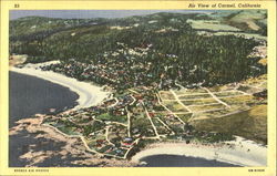 Air View Of Carmel California Postcard Postcard