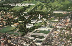 Air View Of University Of California Showing Memorial Stadium And Edwards Field Berkeley, CA Postcard Postcard