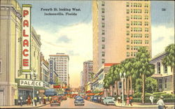 Forsyth St. Looking West Jacksonville, FL Postcard Postcard