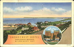 Shorecrest Hotel, On The Lake Front Milwaukee, WI Postcard Postcard