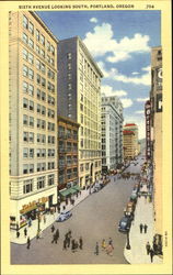 Sixth Avenue Looking South Postcard