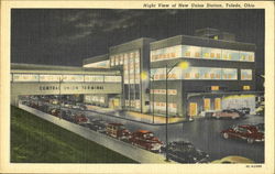 Night View Of New Union Station Postcard