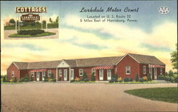 Larkdale Motor Court, U. S Route 22, 5 Miles East of Harrisburg Postcard