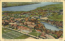 Overlooking Cornell And Cayuga Lake Postcard