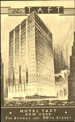 Hotel Taft, 7th Avenue at 50th Street New York, NY Postcard Postcard