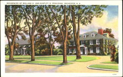 Residences Of Rolland H. And Huntley N. Spaulding Postcard