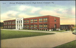 George Washington Carver High School Culpeper, VA Postcard Postcard