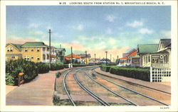 Looking South From Station No. 1 Wrightsville Beach, NC Postcard Postcard