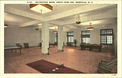 Recreation Room Grove Park Inn Postcard