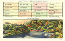 Busy Person's Correspondence Card Postcard