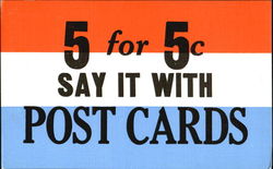 5 For 5C Say It With Post Cards Postcard