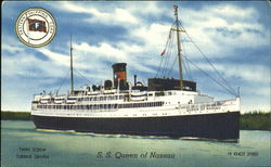 S. S. Queen Of Nassau Skiing Postcard Postcard