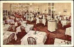 Harding's Colonial Room, 21 South Wabash Avenue Postcard