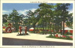 Lakeside Motor Court, On U.S. Highway 17 Myrtle Beach, SC Postcard Postcard