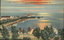 Sunrise Over Tampa Bay And Recreation Pier Postcard