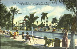 Vinoy Park Hotel Swimming Pool In A Tropical Setting St. Petersburg, FL Postcard Postcard