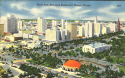 Hotel Row Biscayne Boulevard Postcard