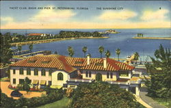 Yacht Club Basin And Pier Postcard