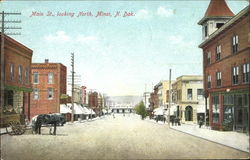 Main Street Looking North Postcard