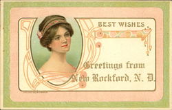 Best Wishes Greetings From New Rockford Postcard