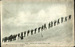 Packing over Chilkoot Pass in 1898 Postcard