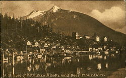 A Glimpse Of Ketchikan Alaska And Deer Mountain Postcard Postcard