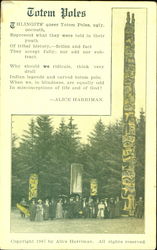 Totem Poles Alaska Postcard Postcard