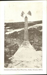 International Boundary Post Postcard